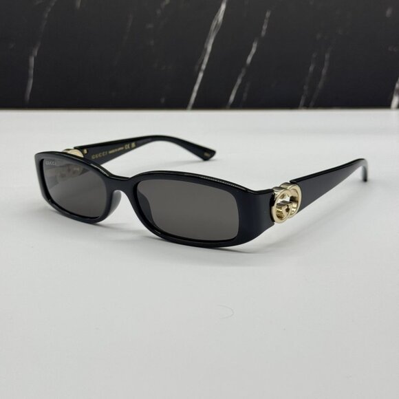 NEW GG1661S 001 GUCCI BLACK SQUARE WOMEN GUCCI SUNGLASSES - Picture 1 of 13